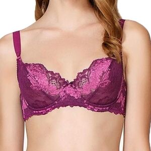 Eve's temptation Jennifer Floral Lace Non-Padded Unlined Underwire Bra 38C